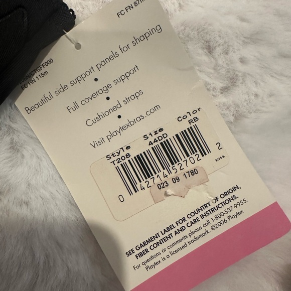 NWT Playtex Wirefree Black 42DD Shaping Bra Style #T208  Womens - Picture 4 of 5